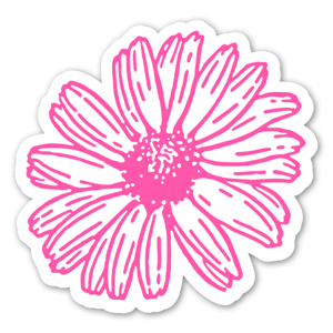 A sticker of a pink flower - that's it folks