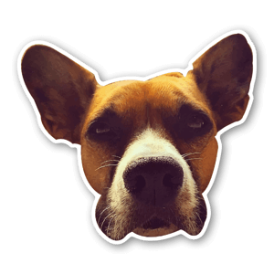 Dogs head sticker decal