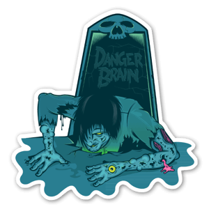 Zombie halloween sticker