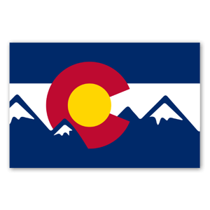 Flag of Colorado with a few slopes. 