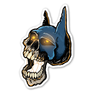 batman skull sticker