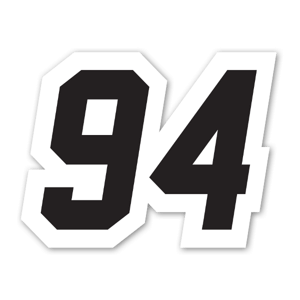 Racing sticker number 94