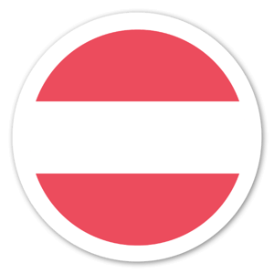 The Austria flag sticker