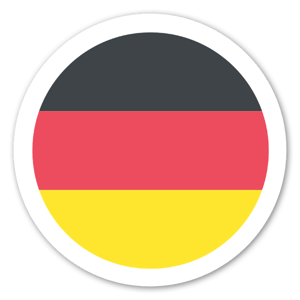 Germany round flag sticker