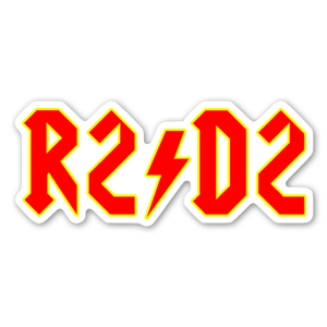 ACDC R2D2 Stickers