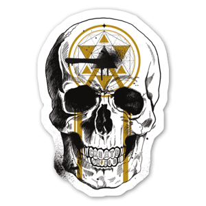 Sticker skull Sky's the limit - create or die by Tizieu