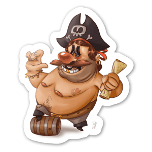 This is THE pirate sticker!