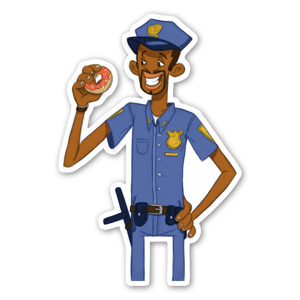 Donut Cop sticker