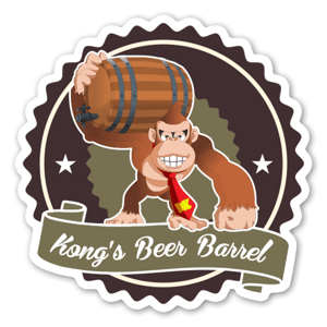 Donkey Kong Beer sticker