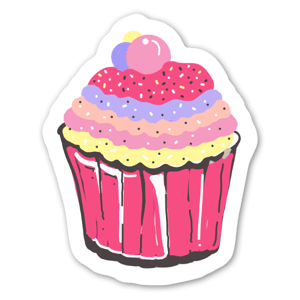 Cup Cake Love Sticker