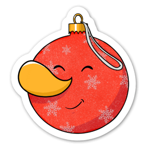 Have a merry Christmas with Flaky the sweet Christmas ball!
