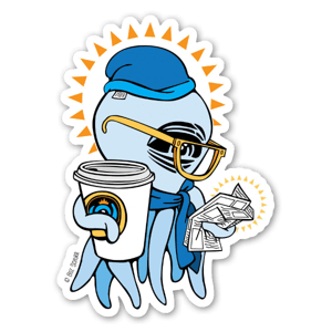 Blue Coffee Squid Sticker is here!

Fade-resistant, all weather glossy- coated vinyl sticker makes for a long lasting and colorful addition to your slap collection. 

Add a little caffeine to your basket to round out your order today! Happy Sticking!

By @Bozschurr