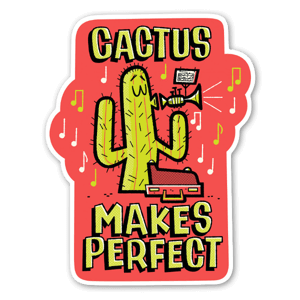 Cactus Makes Perfect sticker