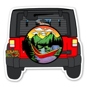 Head to the mountains sticker