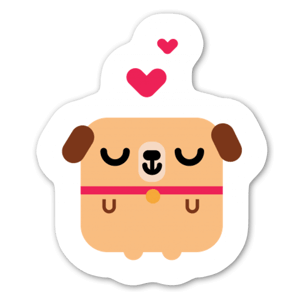 A cute dog thinking about love. 