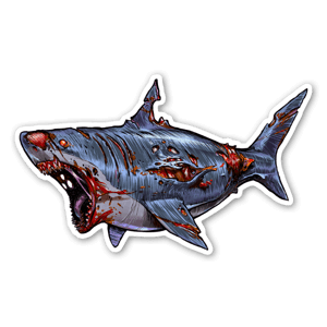 As if sharks weren't scary enough already!
1 of 5 ZomBshark designs
collect them all to be the coolest kid in town :)