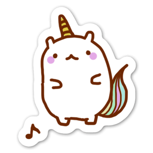 A colorful and magical unicorn. 