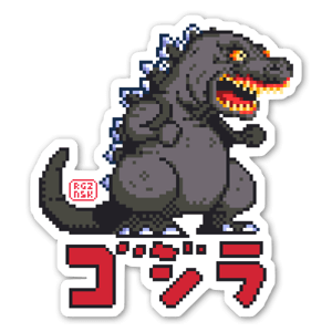 Retro Big dragon-monster sticker