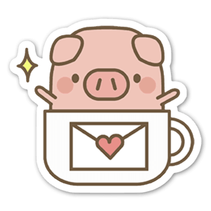 A pig with a surprise mail.