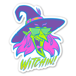 'Spell' out how radical you are with this Witchin' sticker, dude!