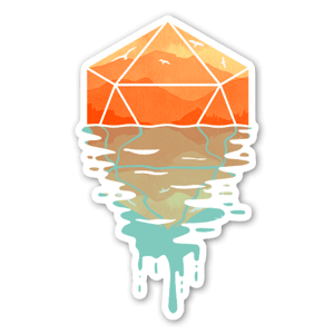 Like the sun, a D20 is the key to all life. Enjoy this rippling dnd d20 design and show of your style at your next dnd session!