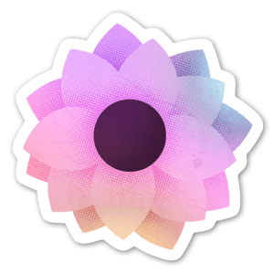 Cute rainbow flower, 5 Colours of Flower