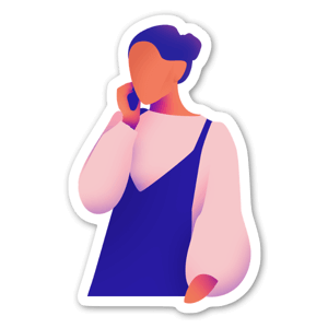 Lady on the phone