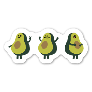 A group of avocados.