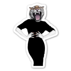 A Sexy wildcat as a sticker