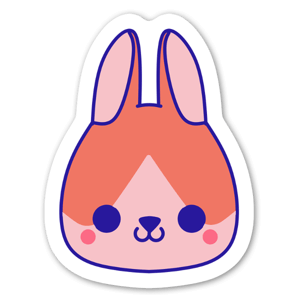 Cute bunny sticker