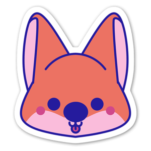 Cute fox sticker