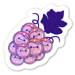 Cute grapes family