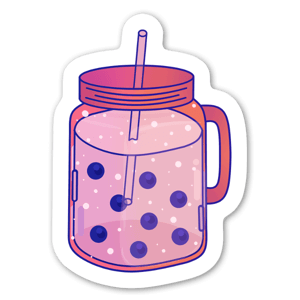 Bubble tea in Mason Jar