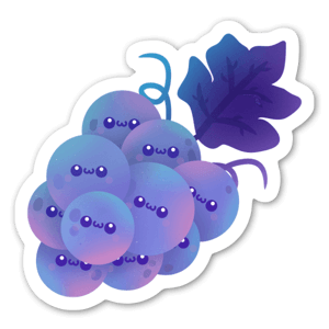 Cute grapes family 