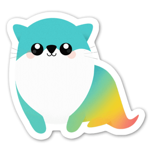 Cute rainbow otter