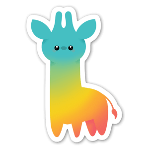 Cute rainbow giraffe 