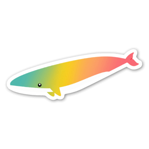 Cute whale with beautiful colors - sticker