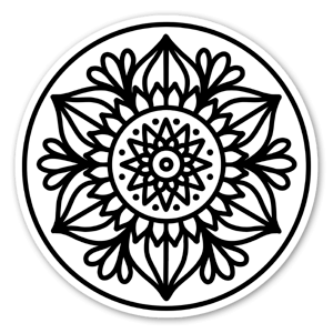 Minimalist mandala design.