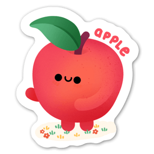 cutie Baby apple sticker