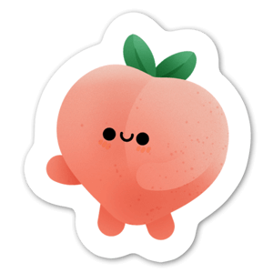 Cute baby peach