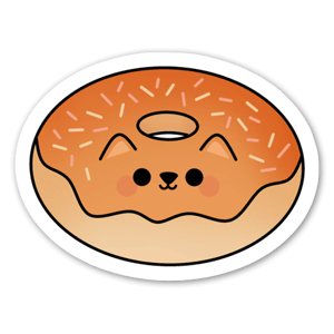 Cute cat donut