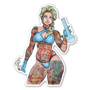 My custom design of elsa fully tattooed from FROZEN