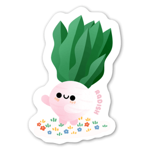 Cute baby radish