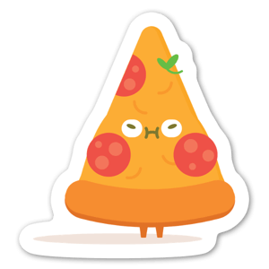 A pizza slice, with an attitude. 