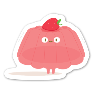 A cute strawberry jello. 