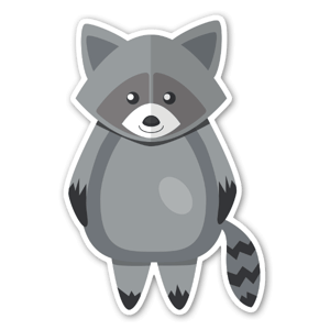 Happy Racoon sticker