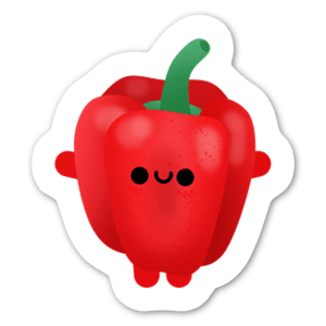 Cute bell pepper