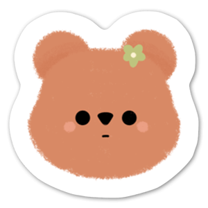 Hello, it's me - a cute bear - stickers