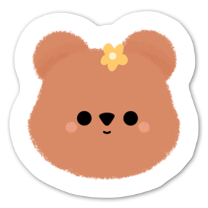 This is a satisfied bear - Sticker