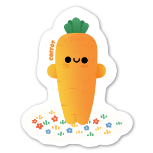 Cute baby carrot sticker